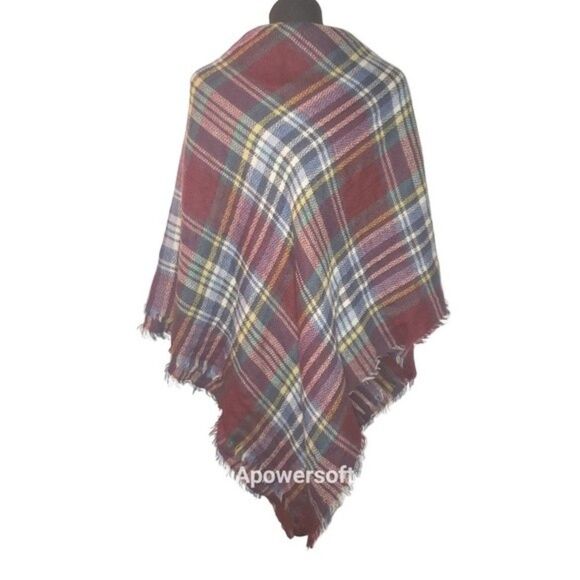 Oversize plaid blanket scarf - Picture 2 of 4